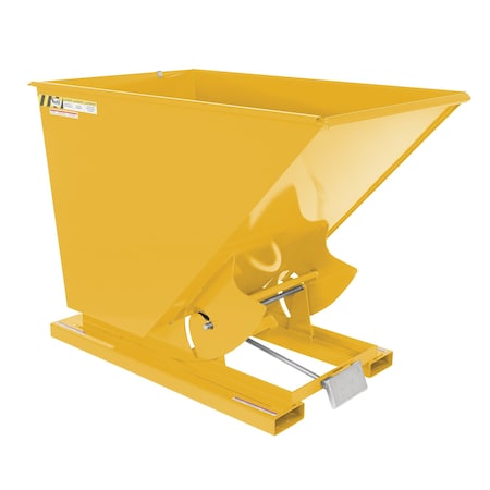 Vestil Heavy Duty Self-Dumping Hopper 1.5 Cubic Yard 6000 lb Yellow D-150-HD-YEL